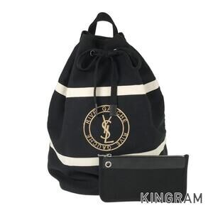 Saint Laurent Rive Gauche Slingback Canvas Shoulder Bag